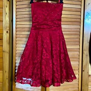 Red shinny fun Dress